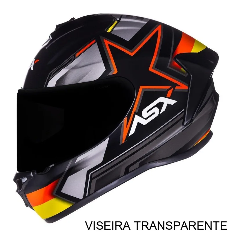 Capacete ASX Draken Pilot Fosco Preto E Amarelo 58 (MP)