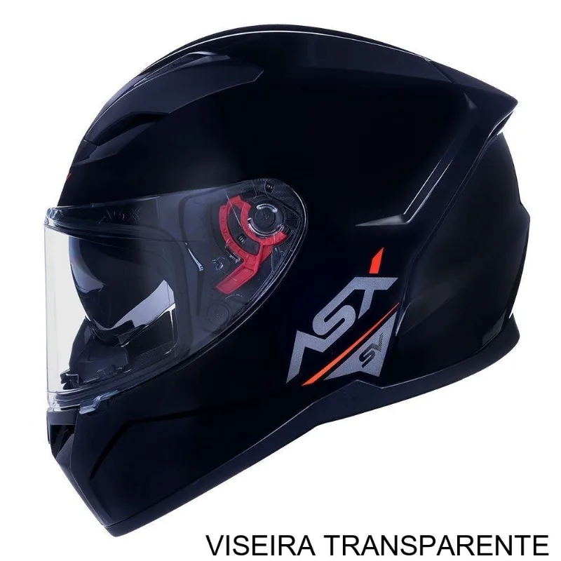 Capacete ASX City SV Solid Brilho Preto E Grafite 58 (MP)