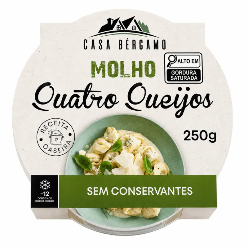 Molho Pronto Casa Bergamo 250g 4 Queijos