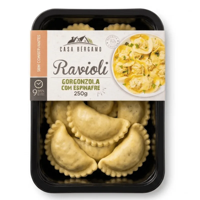 Ravioli Casa Bergamo 250g Gorgonzola Com Espinafre