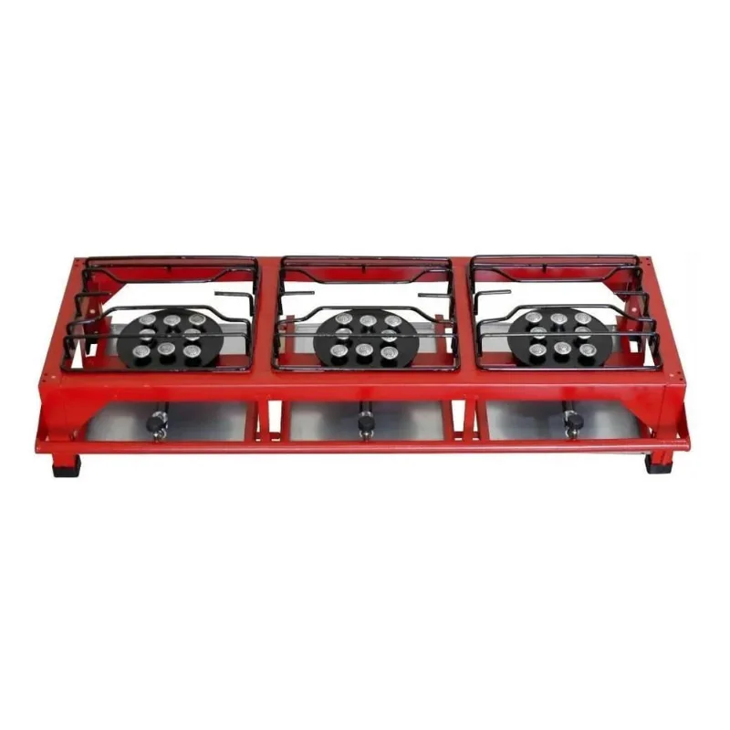 Fogão Industrial De Mesa Alta Pressão Grande 3 Bocas