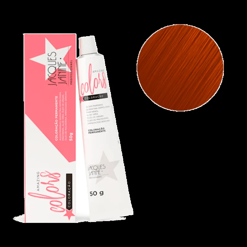 Coloração Jacques Janine Amazing Colors 8.44 Louro Claro Cobre Intenso