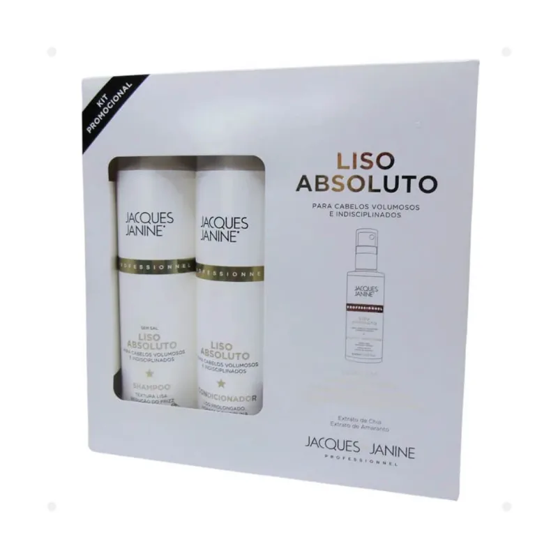 Kit Shampoo + Condicionador + Spray Jacques Janine Liso Absoluto Kit Jac Janine Sh+Cond+Sp Liso Absoluto