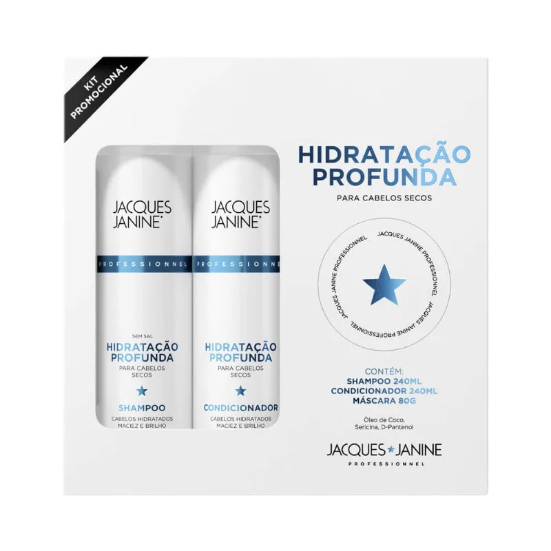 Kit Jacques Janine Shampoo + Condicionador + Máscara Hidratação Profunda Kit Jac Janine Sh+Co+Masc Hidratacao Profunda
