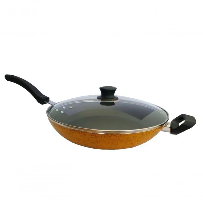 Panela Wok Antiaderente Grande Com Tampa 30cm Extang - OUTRAS MARCAS
