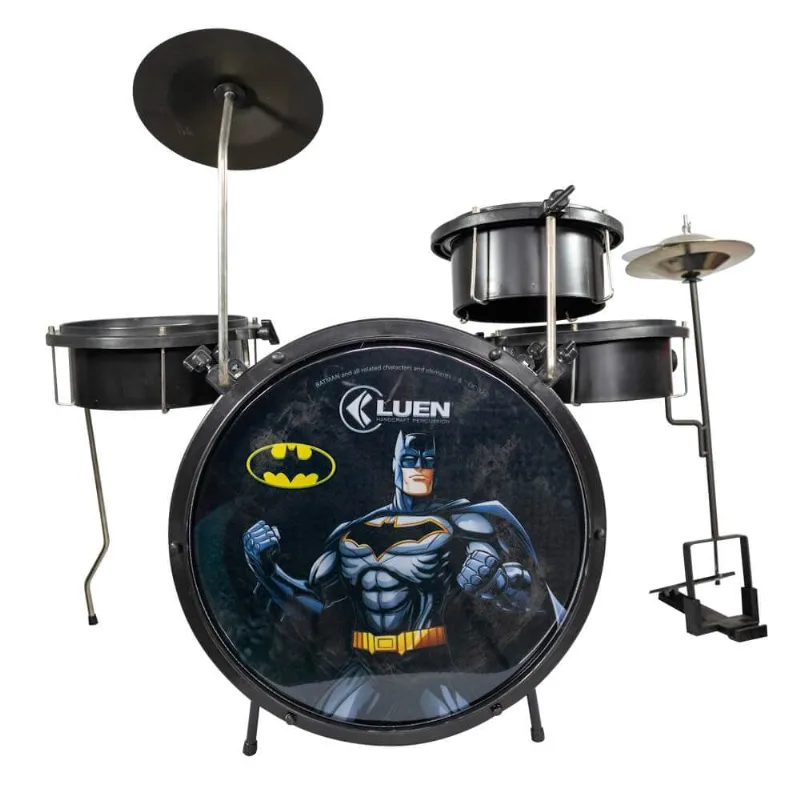 Bateria Infantil Batman Preto Fosco Luen Warner Heroes