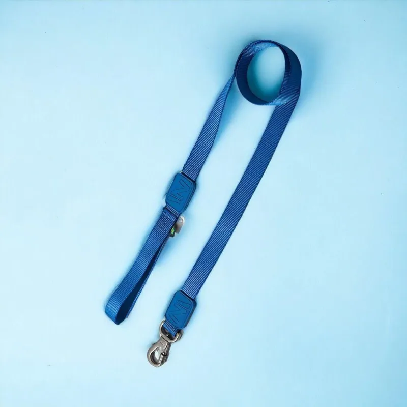 Guia Pet com Mosquetao 360 Azul Marinho para Cachorro Pequeno Poliester Borracha Metal 120CM - OUTRAS