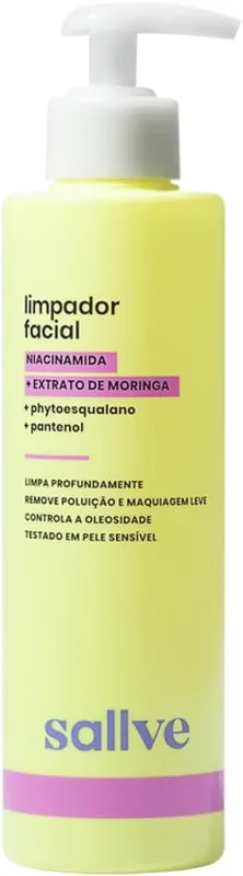 Gel de Limpeza Faciall Sallve com Niacinamida 300ml - Sallve