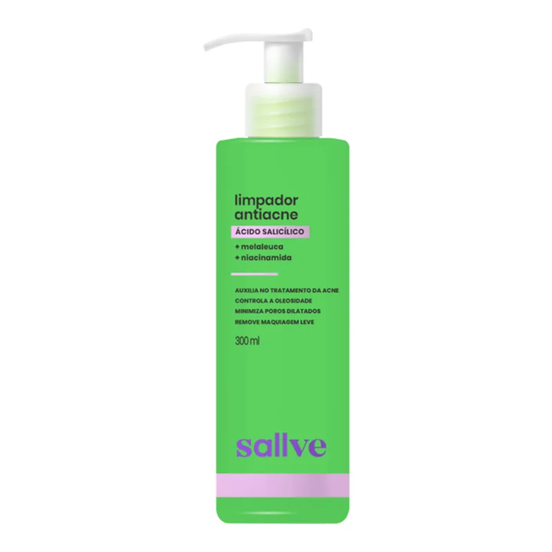 Limpador Facial Antiacne Sallve Sem Fragrância 300ml - Sallve