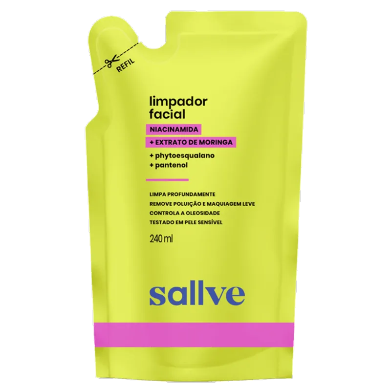 Gel Limpador Facial Sallve 240ml Refil