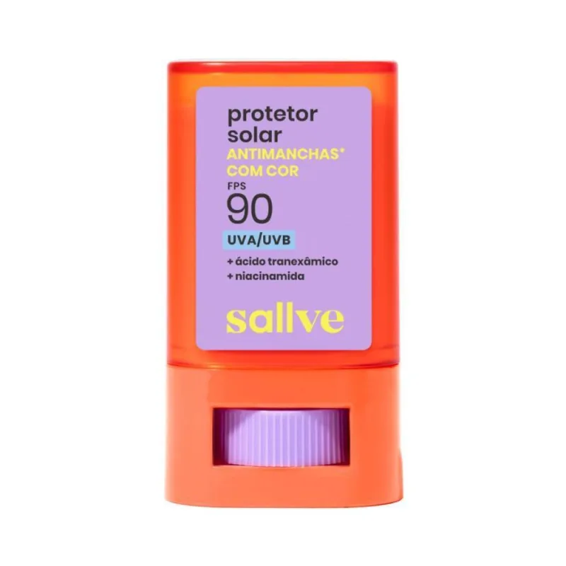 Protetor Solar Facial Sallve Antimanchas FPS90 Stick Cor 02 15g - Sallve
