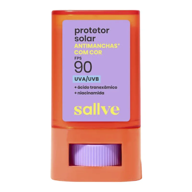 Protetor Solar Facial Sallve FPS 90 Antimanchas com Cor 8 15g Bastão