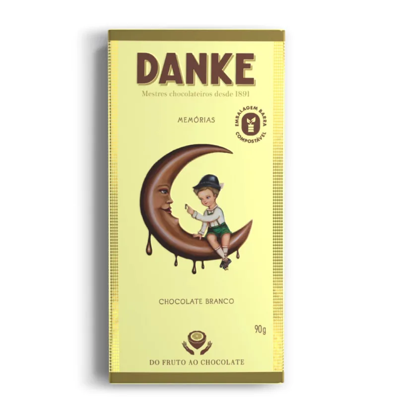 Chocolate em Barra Danke Chocolate Branco 90g