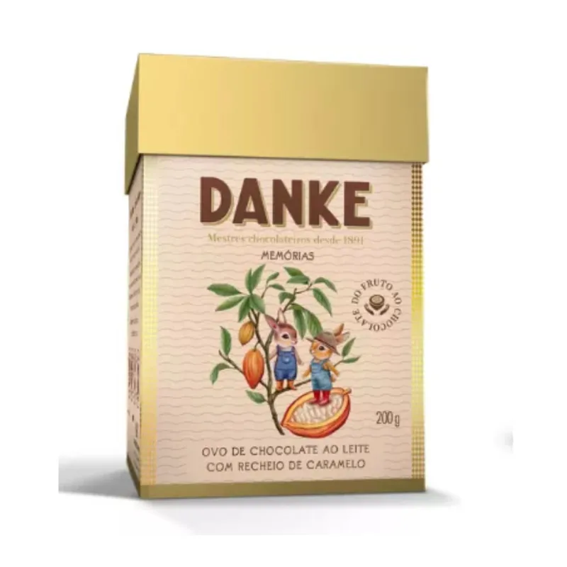 Ovo de Chocolate Ao Leite Danke c/ Recheio de Amendoim e Caramelo 200g