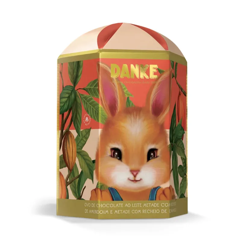 Ovo de Chocolate Ao Leite Danke Caramelo e Paçoca 400g - Danke
