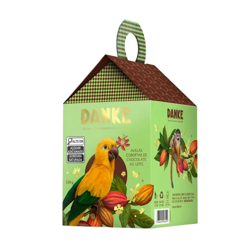 Bombom Danke Chocolate ao Leite Avelã Caixa Natal 150g - Danke