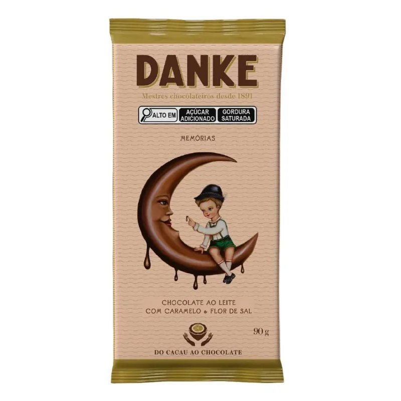 Chocolate Barra ao Leite com Caramelo e Flor de Sal Danke 90g