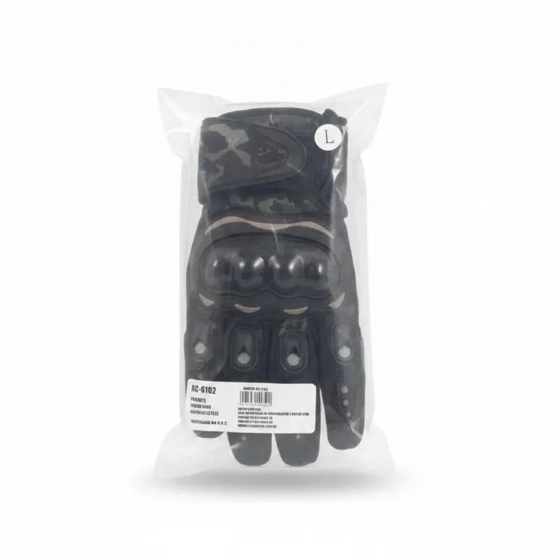 Luva Para Motoboy/Motoqueiro Atec AT-PJ Com Proteções E Antiderrapante