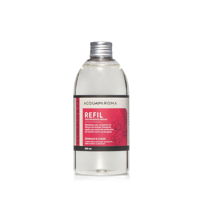 Difusor Varetas Dia a Dia Refil 500ml Sândalo e Cassis Sândalo e Cassis
