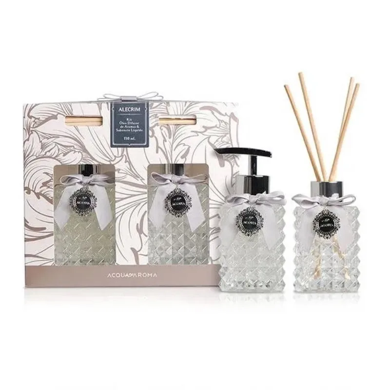 Kit Clássico Difusor Amb e Sab Liq 130ml Alecrim Acqua Aroma