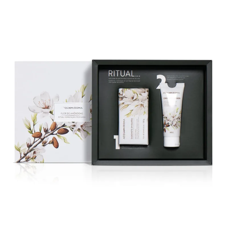 Kit Ritual Hidratação Profunda Flor de Amêndoa Flor de Amêndoa