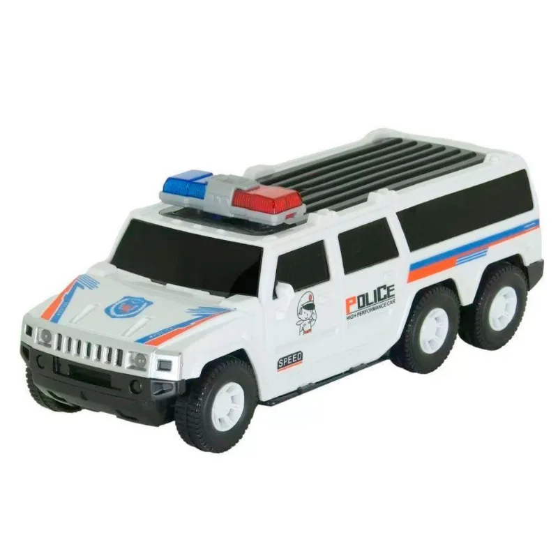 Carrinho Police Car Com Luzes E Sirenes Gira 360 Graus
