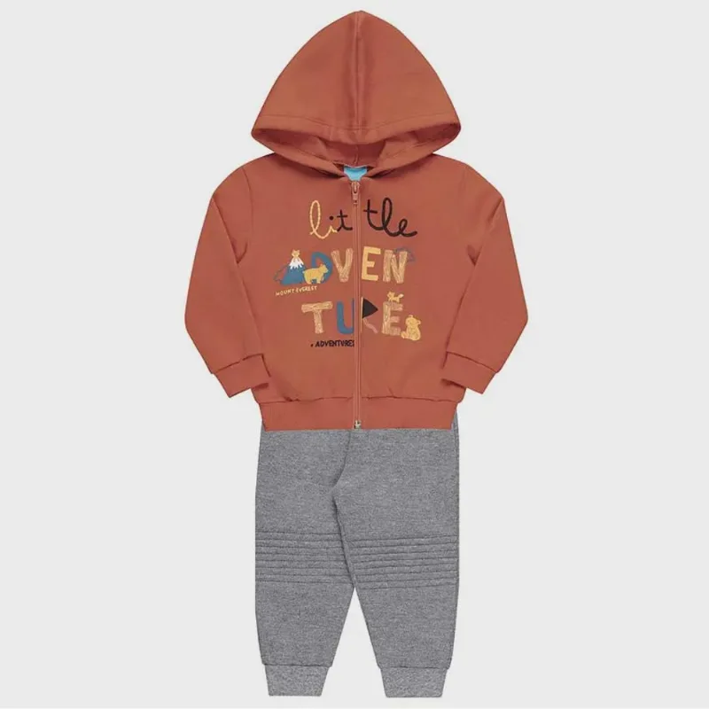 Conjunto Moletom com Capuz Bebê Masculino Kamylus