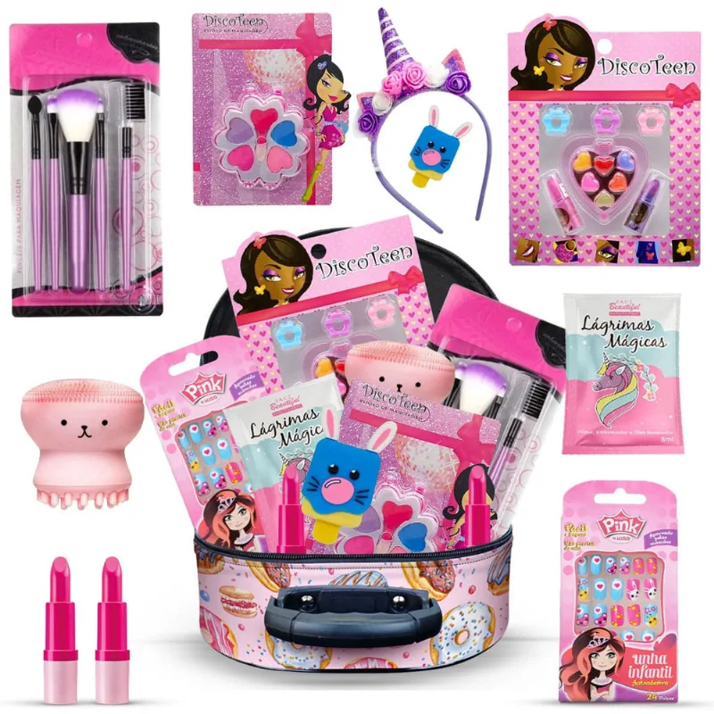 Conjunto Infantil Criança De Maquiagem Com Maletinha Make Linda BZ124