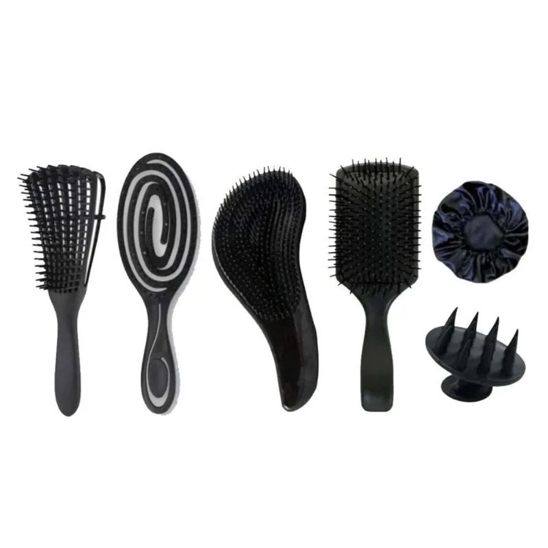 Kit Com Escova Polvo + Escova Flexível + Itens De Beleza