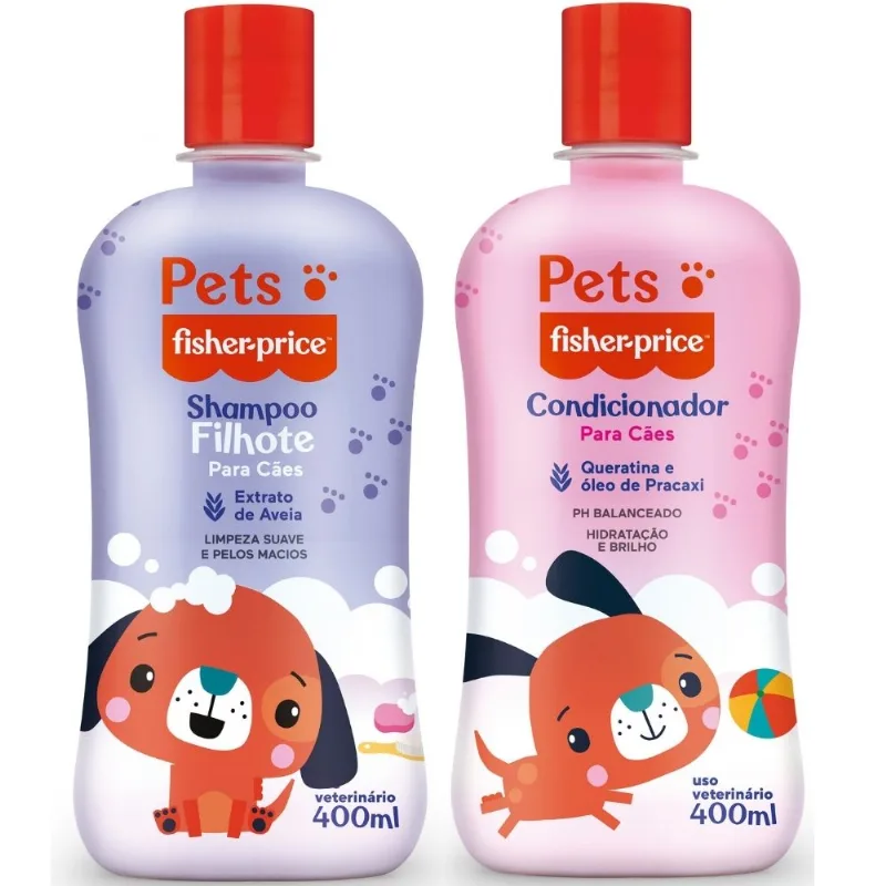 SHAMPOO + CONDICIONADOR PETS FISHER PRICE FILHOTE - 400ML