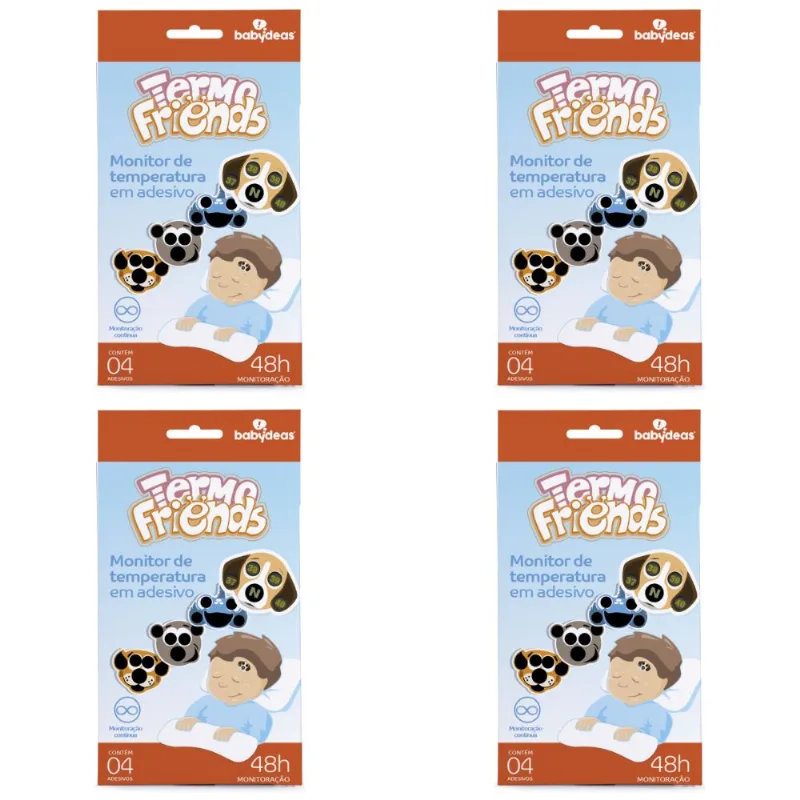 4 TERMO FRIENDS - ADESIVO MEDIDOR DE TEMPERATURA - BABYDEAS