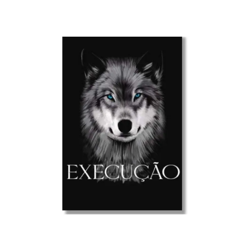 Quadro 60X90 Lobo Com Frase Canvas 1140 Brisa Artes