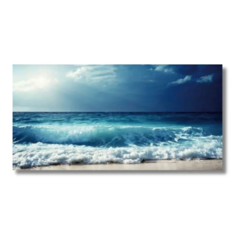 Quadro 60X120 Ondas Do Mar Canvas 4095 Brisa Artes