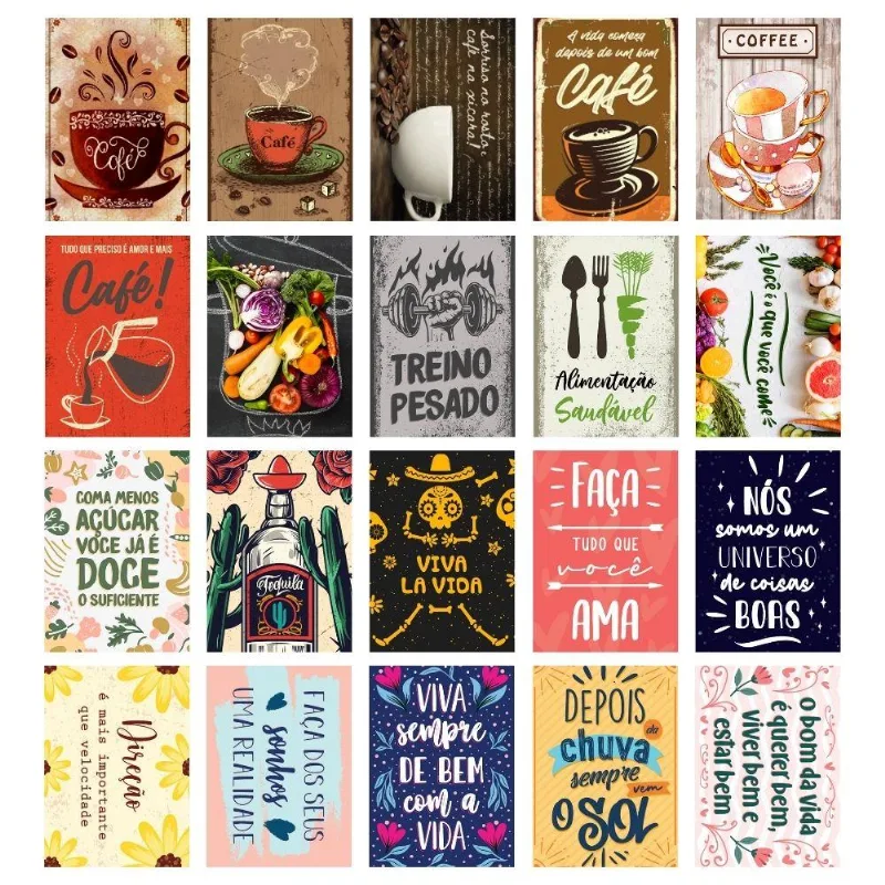 Placa Em MDF Bebidas 20x30cm Brisa Artes
