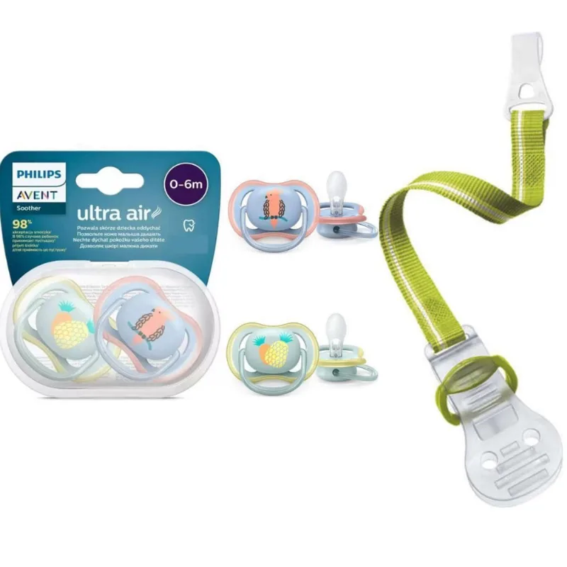 Chupeta Arara/Abacaxi + Prendedor De Chupeta - Philips Avent