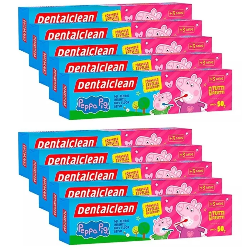 10X GEL DENTAL INFANTIL PEPPA PIG COM FLUOR 50G -DENTALCLEAN