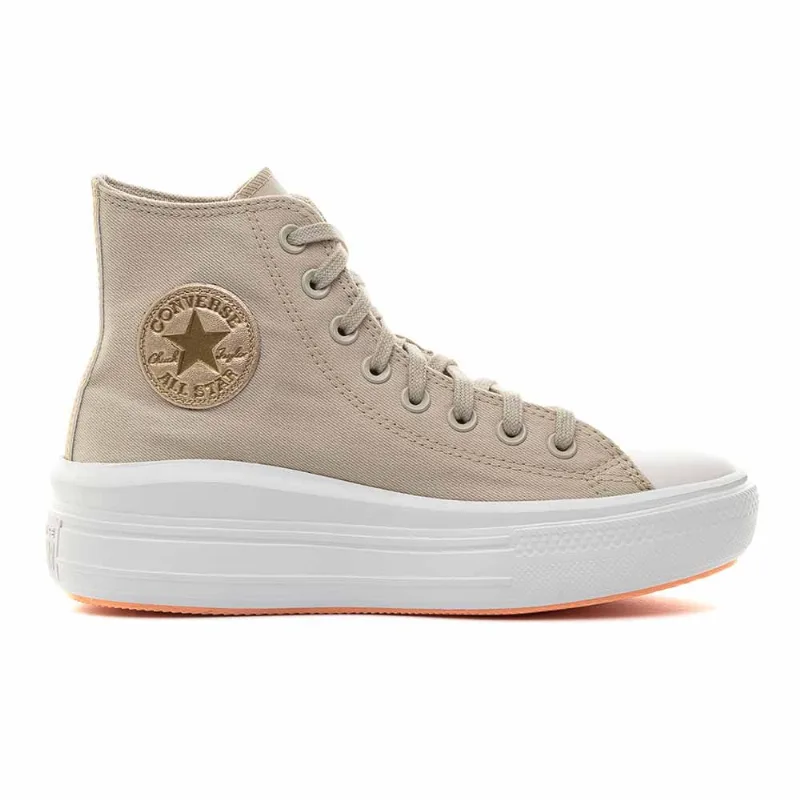 Tênis Converse Chuck Taylor All Star Move Hi Bege Claro/Ouro Claro CT16220001.36 - Converse