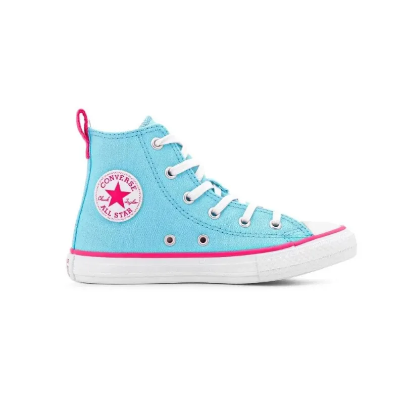 Tênis All Star Cano Alto Chuck Taylor Azul e Rosa (26-33) Converse 28