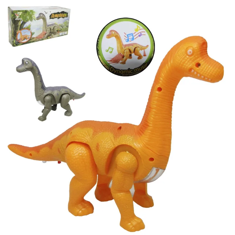 Dinossauro com som e luz a pilha 26x18x8cm na caixa