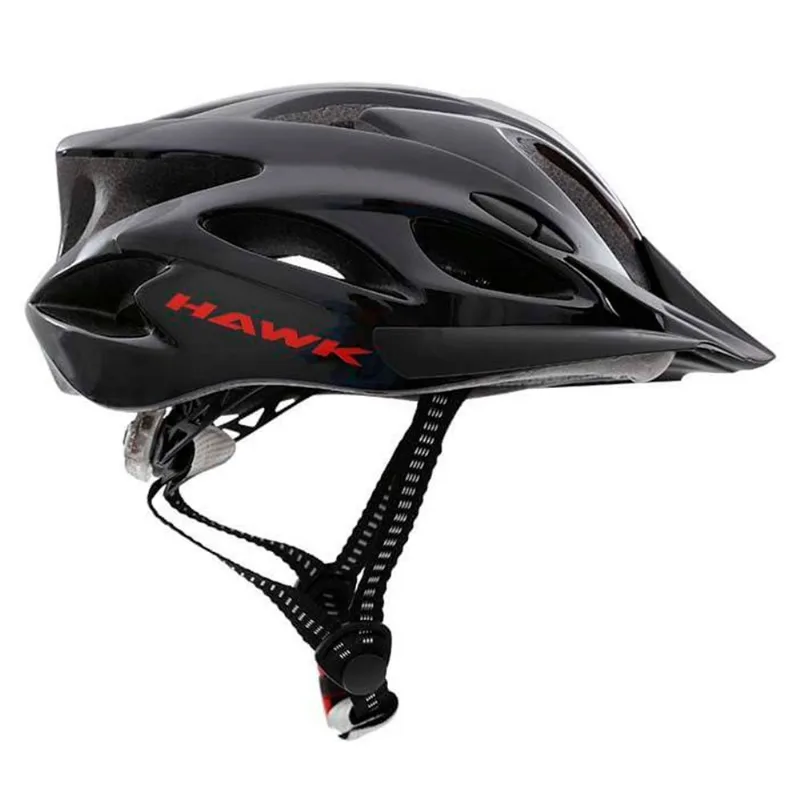 Capacete Para Ciclista Hawk Com Pisca Preto G (MP)