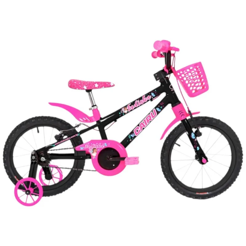 Bicicleta Infantil Cairu Aro 16 Fadinha Preto E Rosa (MP) - CAIRU