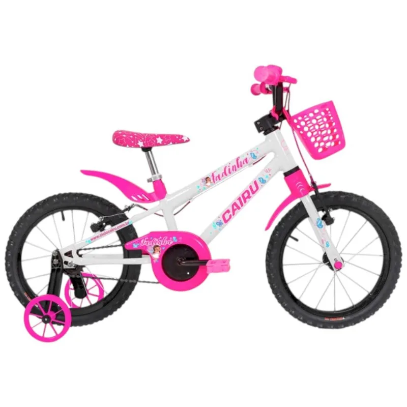 Bicicleta Infantil Cairu Aro 16 Fadinha Branco E Rosa (MP)