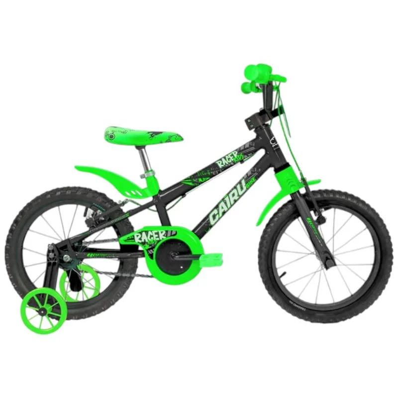 Bicicleta Infantil Cairu Aro 16 Kids Preto E Verde (MP) - CAIRU