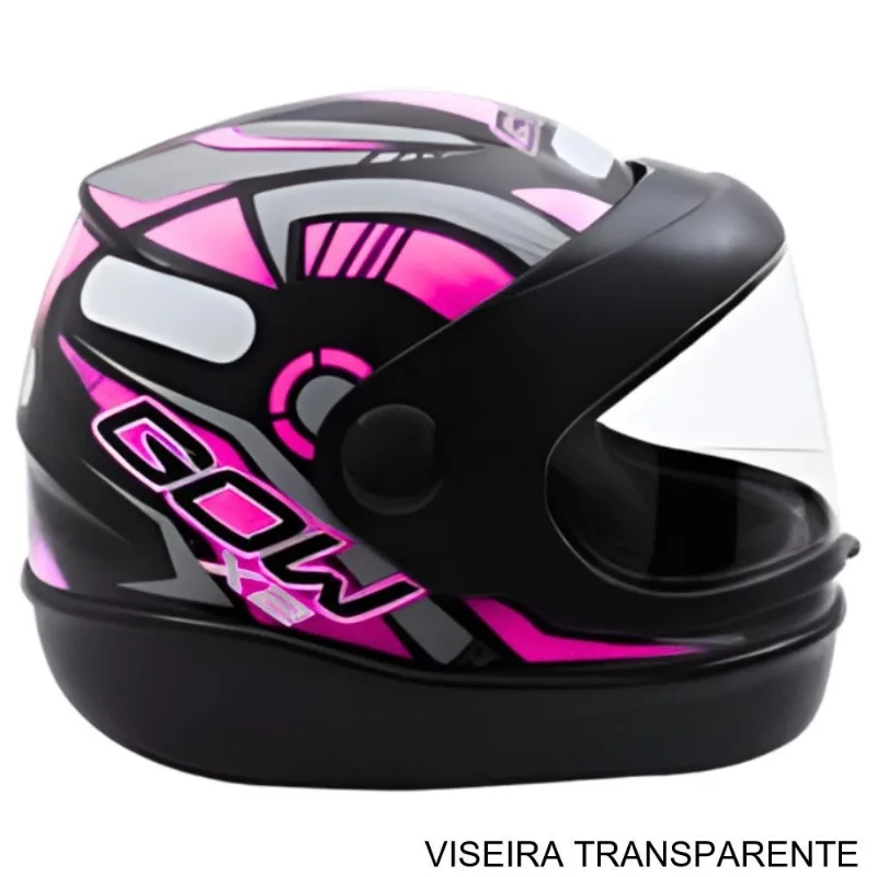 Capacete Gow Interlagos X2 Preto E Rosa 58 (MP)