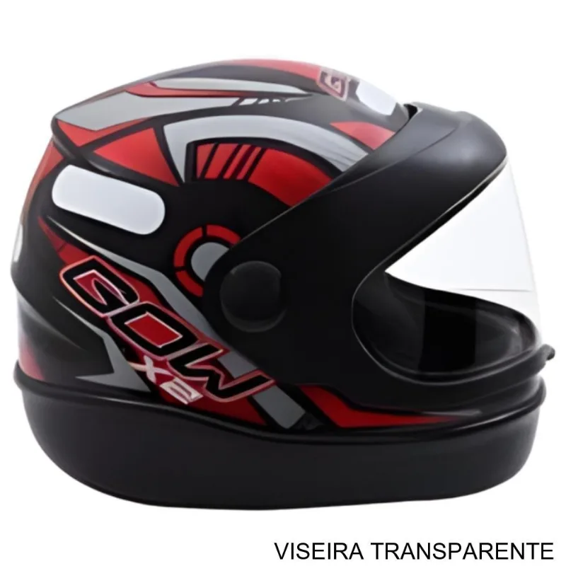 Capacete Gow Interlagos X2 Preto E Vermelho 56 (MP)