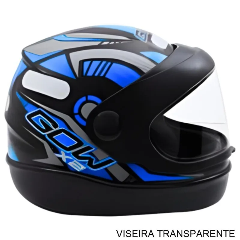 Capacete Gow Interlagos X2 Preto E Azul 58 (MP)