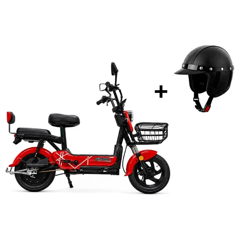 Bicicleta Elétrica Scooter Autopropelido Cairu Spark 800W 32km/h 48V 12Ah Vermelha Com Capacete (MP) Bicicleta Elétrica Scooter Cairu Spark 800W 32km/h 48V 12Ah Vermelha Com Capacete (MP)