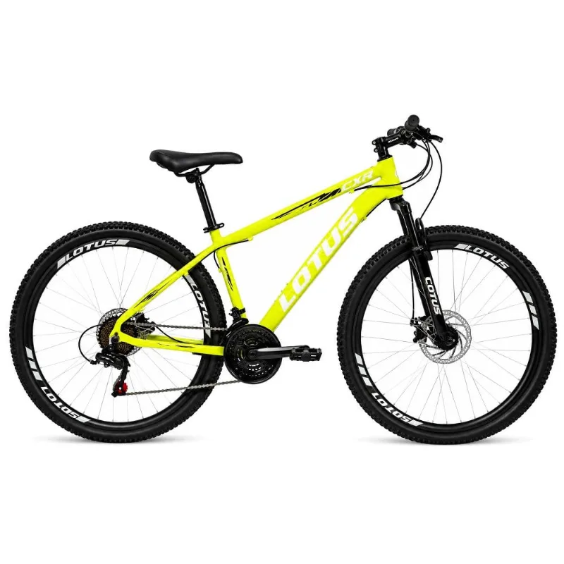 Bicicleta Cairu Aro 29 Lotus CXR 17.5 21 Velocidades Alumínio Amarelo E Branco (MP) - CAIRU
