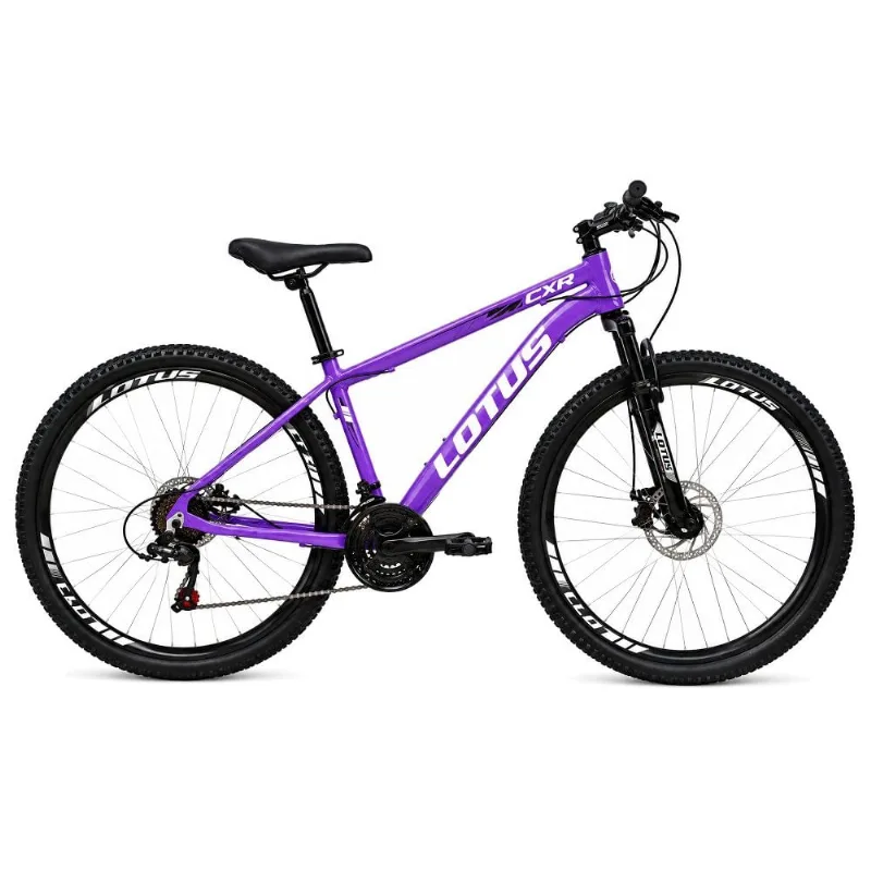 Bicicleta Cairu Aro 29 Lotus CXR 17.5 21 Velocidades Alumínio Roxo E Branco (MP)