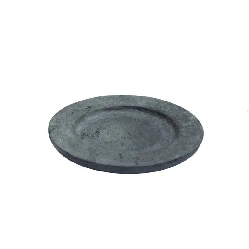 Prato Com Borda Pedra Sabão 22Cm